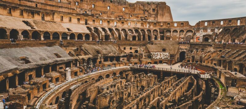 Rome Colosseum and Roman Catacombe from Civitavecchia